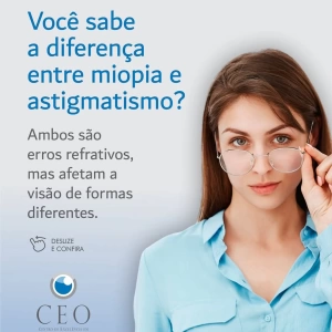 👁️ Miopia ou astigmatismo? Dificuldade para enxergar de longe ou visão embaçada em todas as distâncias?  Cada caso é único! Somente um oftalmologista pode diagnosticar corretamente o que está acontecendo com sua visão.  🔎 Não adie esse cuidado — sua visão merece atenção!  📅 Agende sua consulta no CEO – Centro de Excelência em Oftalmologia  📲 (37) 3237-4600 📲 (37) 3237-4602 📲 (37) 3237-4605 ou clique no linkda BIO. . . #CEO #CeoOftalmologia #Oftalmologia #parademinas #saudeocular #CirurgiaOcular #miopia #astigmatismo